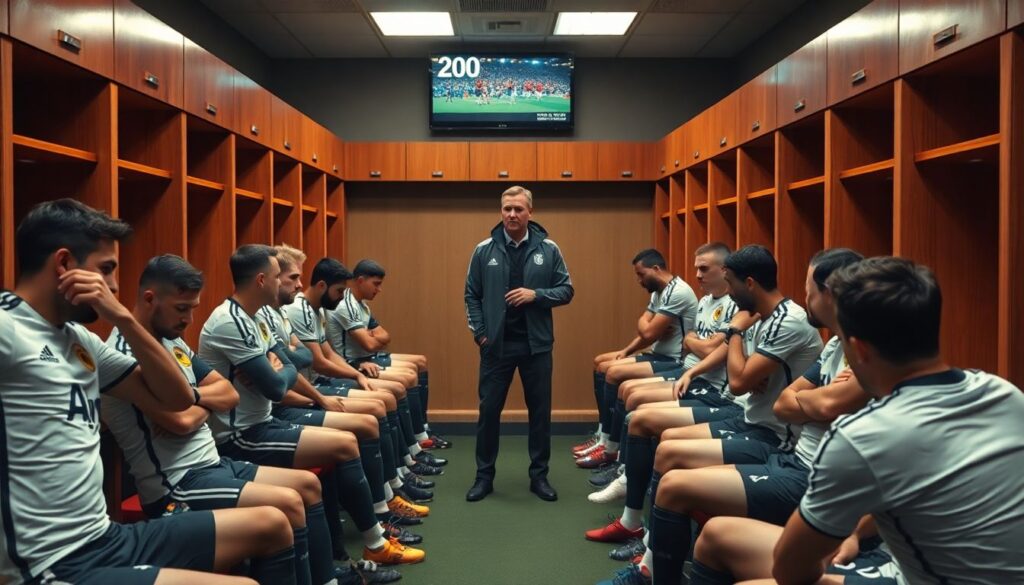 Управление эмоциями в раздевалке после проигрыша - иллюстрация